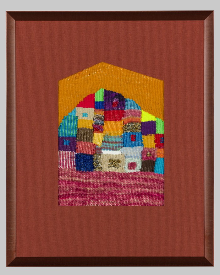 Shelter (for Dad) 13.5x11” Wool, cotton, rayon, nylon, silk Tapestry weaving